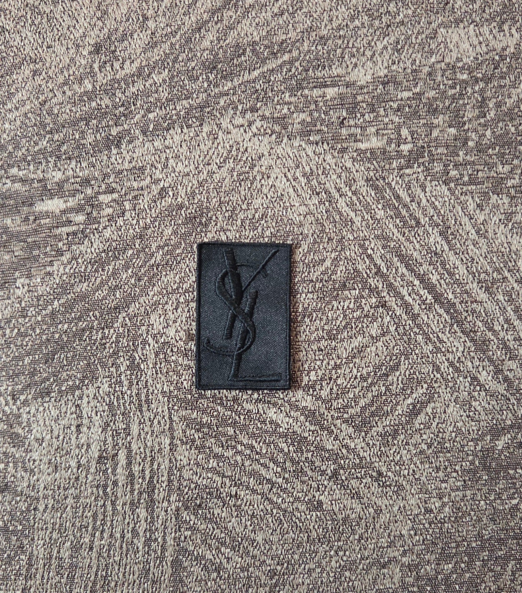 Patch Toppa Replica YSL Yves Saint Laurent 5x3cm Ricamata Termoadesiva e da Cucire