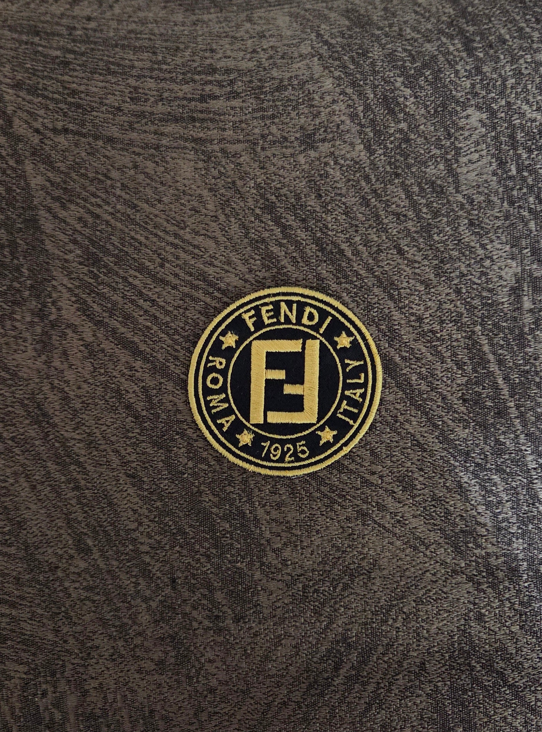 Patch Toppa Replica Brand Fendi Roma 1925 Ricamata Termoadesiva e da cucire Diametro 6cm