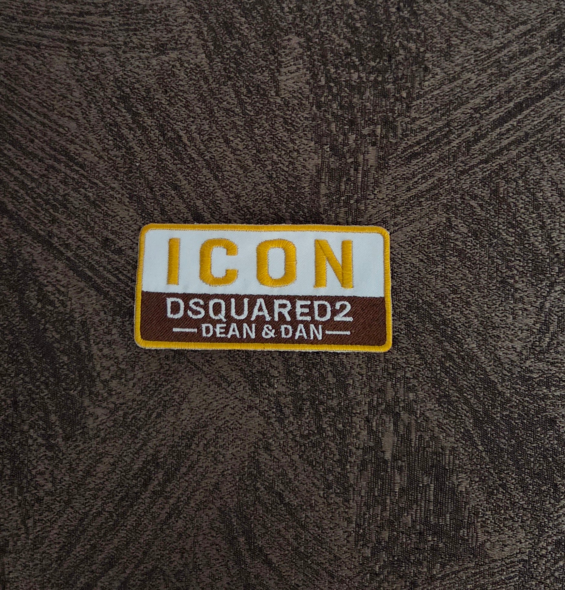 Patch Toppa Ricamata Replica D2 Icon Dsquared2 Termoadesiva e da Cucire 10x5CM Circa