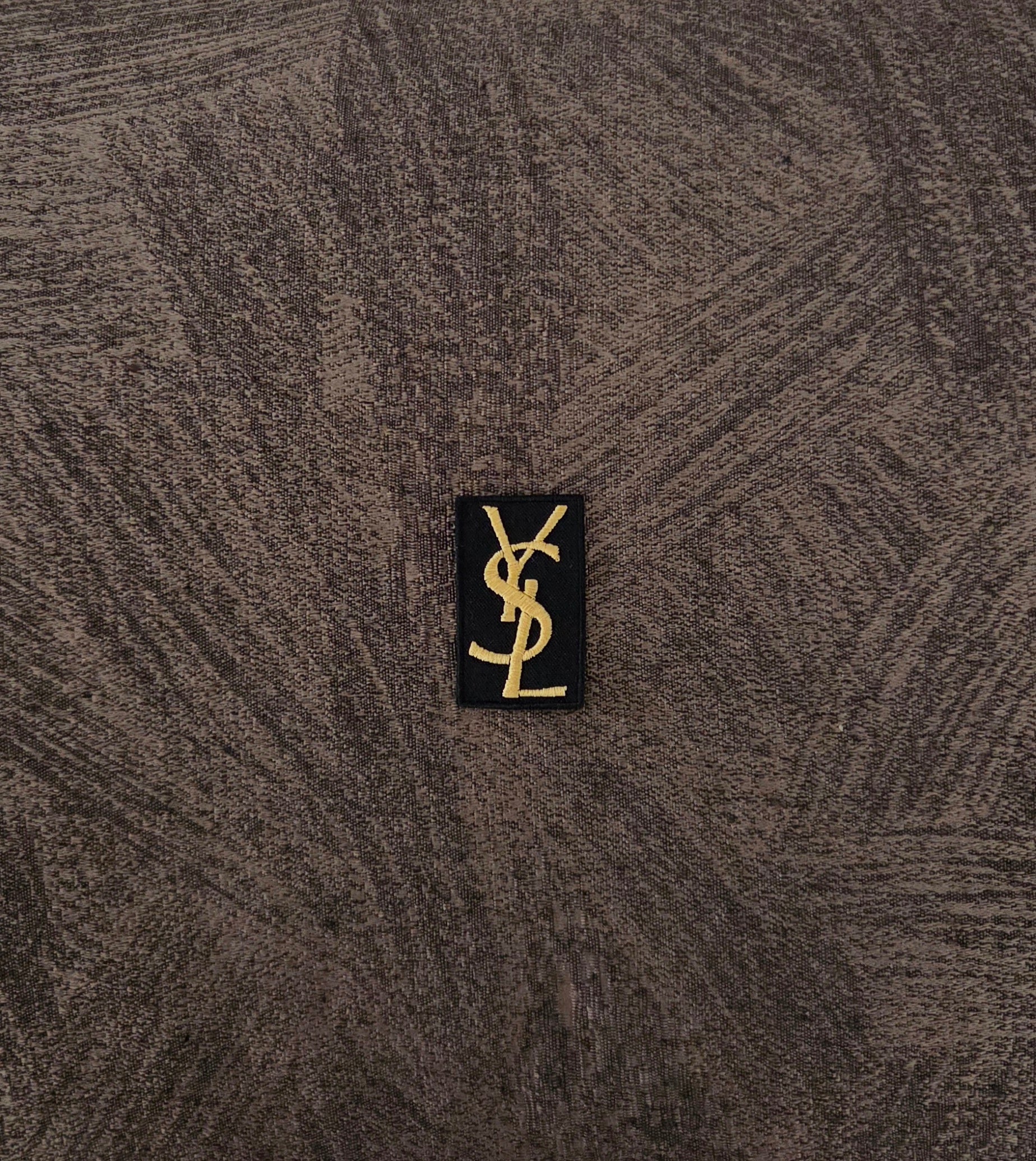 Patch Toppa Replica YSL Yves Saint Laurent 5x3cm Ricamata Termoadesiva e da Cucire