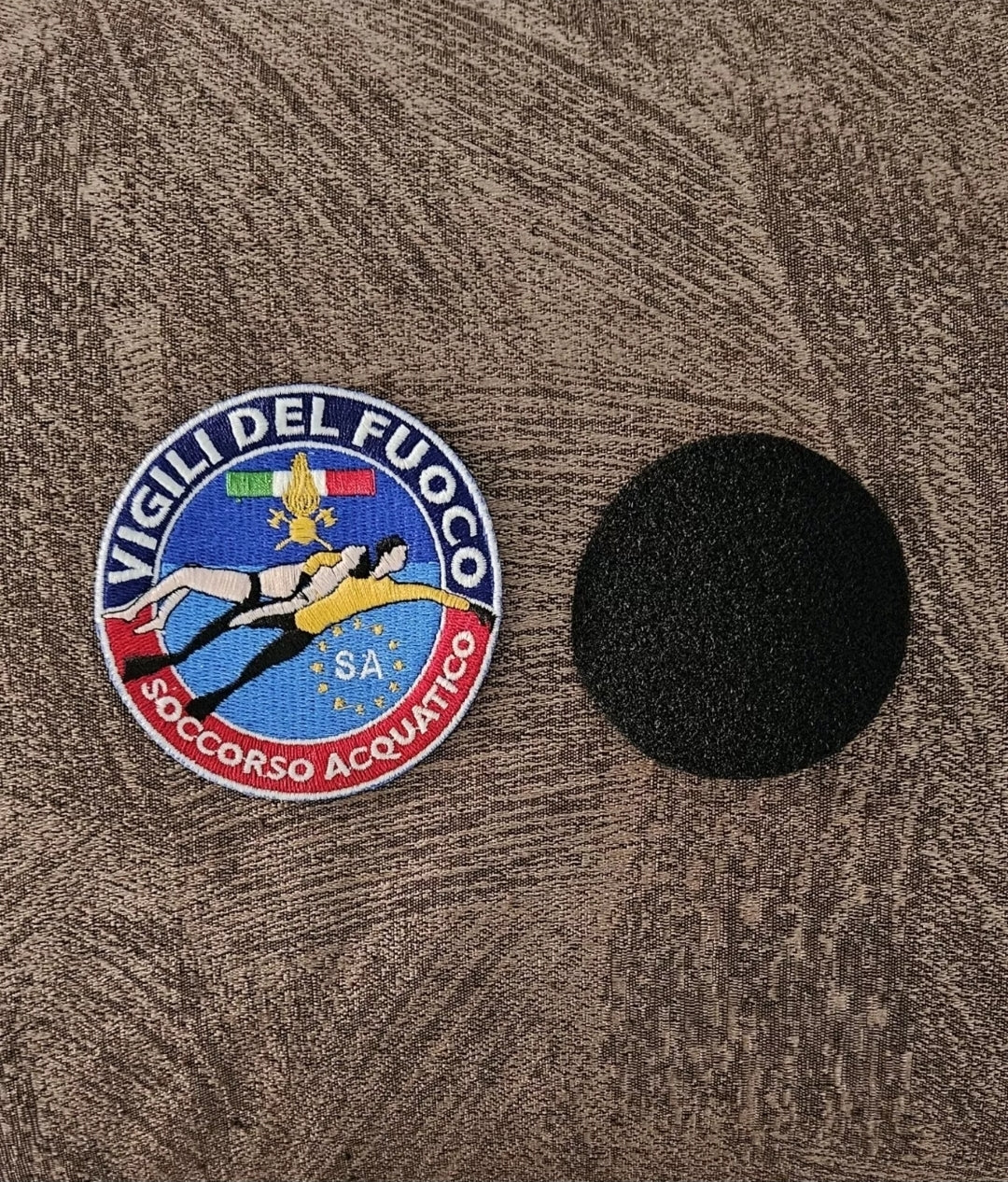 Scratch Patch Vigili del Fuoco Soccorso Acquatico con Velcro M.eF. 9X9CM