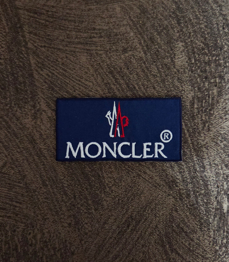 Patch Toppa Replica Moncler 12x6cm Blu Ricamata Termoadesiva e da Cucire